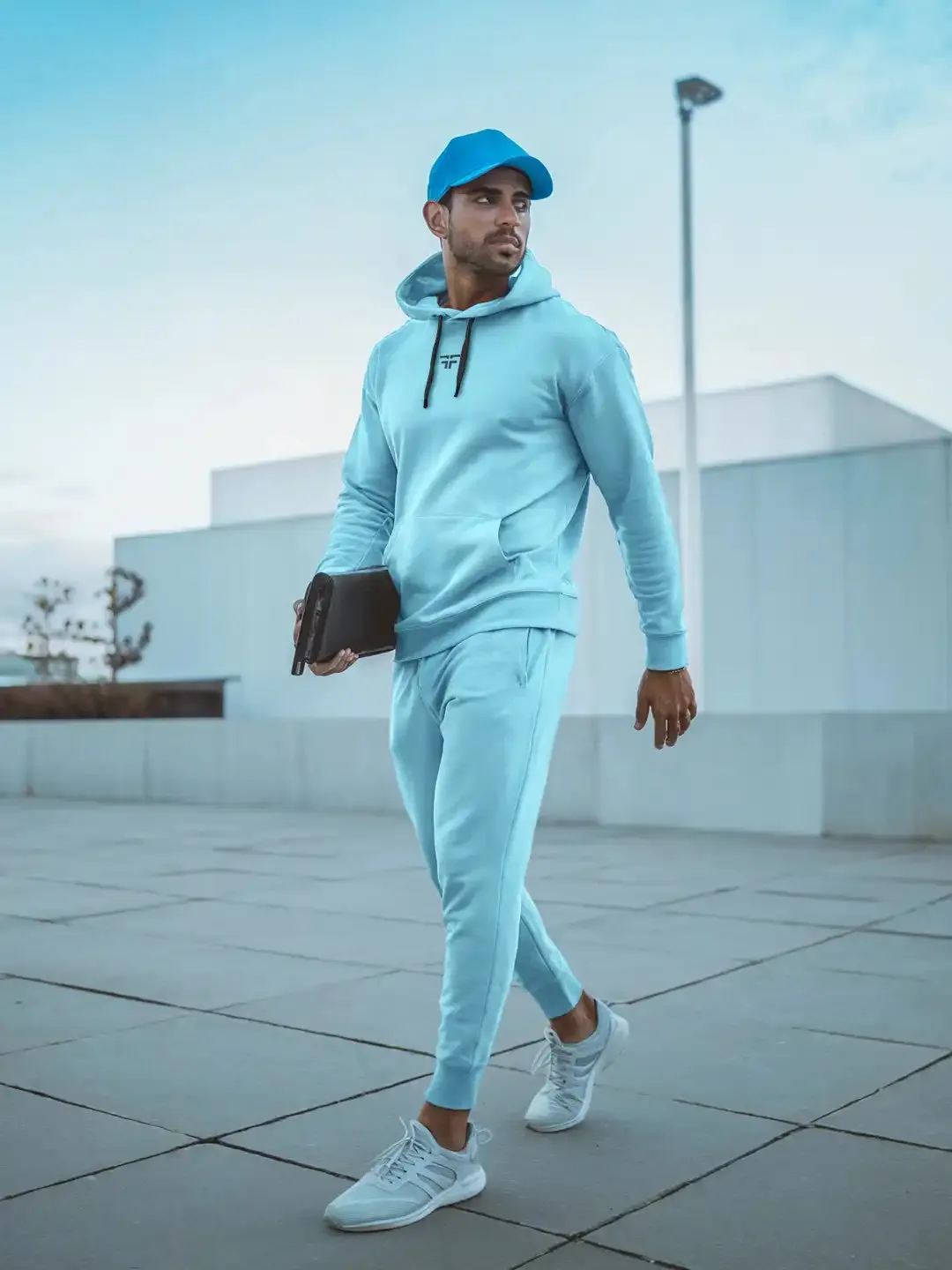 || ICE BLUE THERMAL CO-ORD SET (HOODIE AND JOGGER COMBO) ||