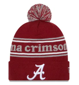 Alabama Crimson Tide Crimson New Era Marquee Cuffed Knit Hat with Pom