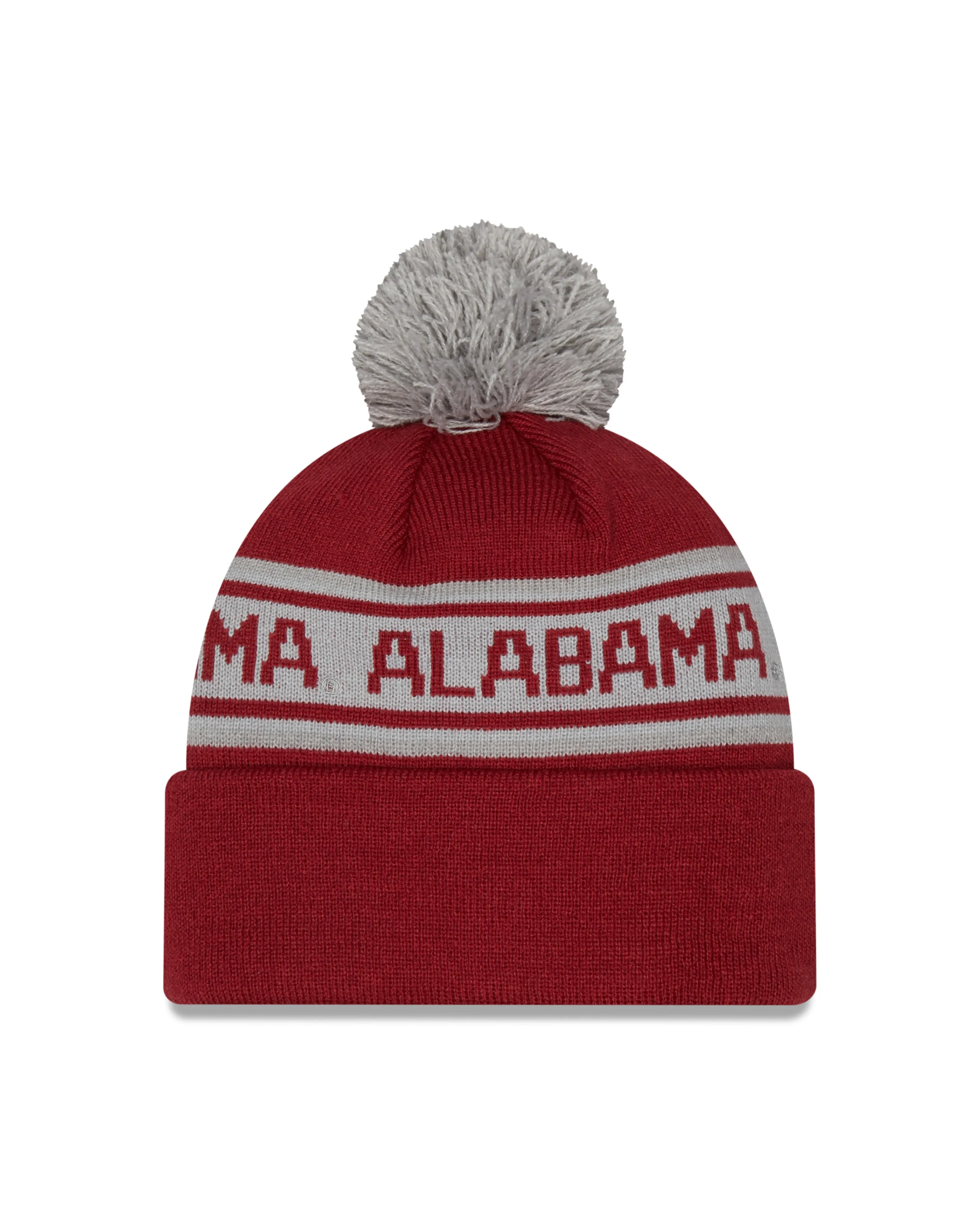 Alabama Crimson Tide NCAA New Era Crimson Repeat Cuffed Pom Knit Hat