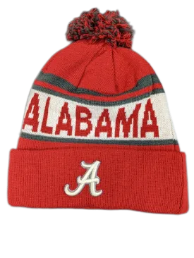 Alabama Crimson Tide NCAA Top of the World Crimson Cuffed Pom Knit Hat