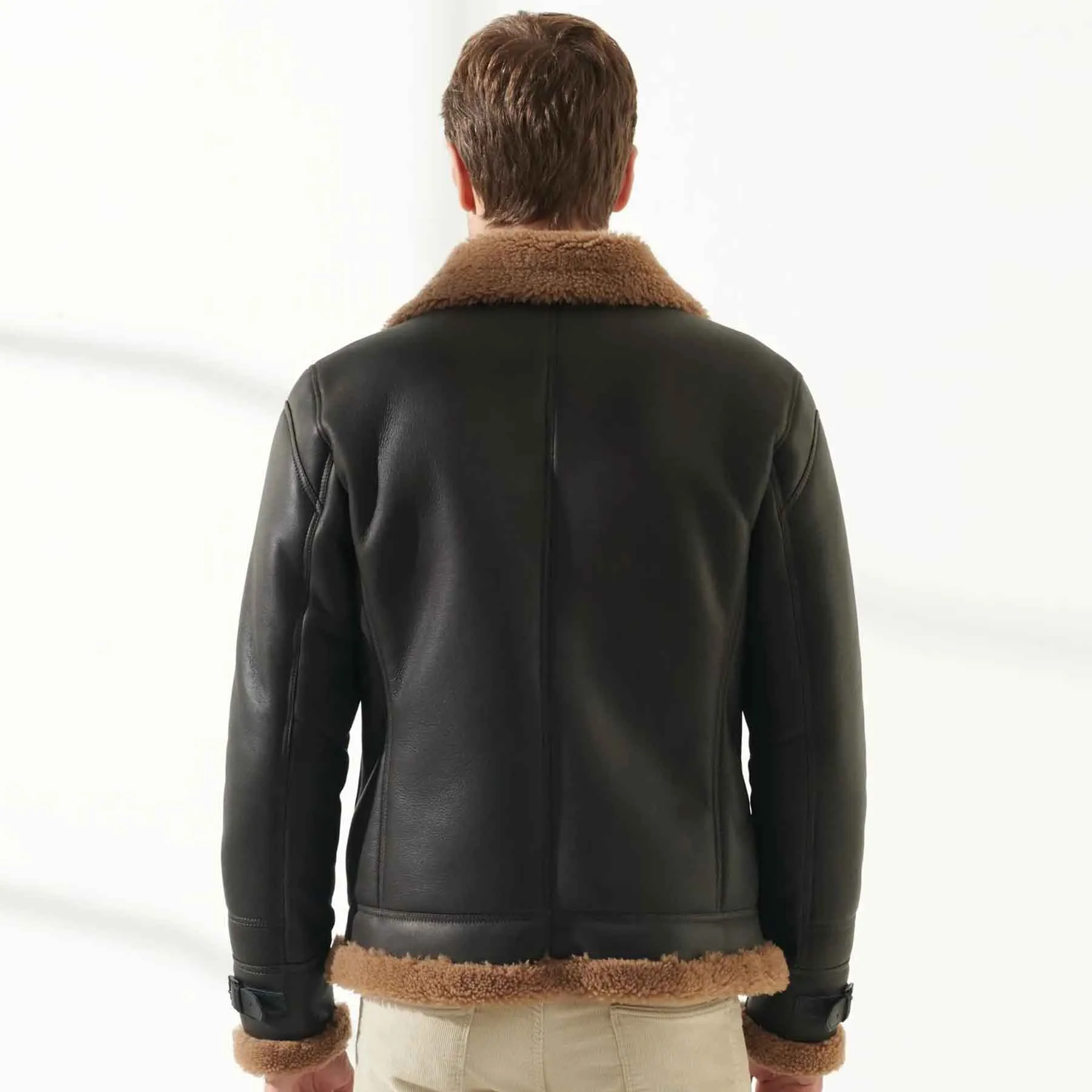 Best Leather Shearling Jacket Black