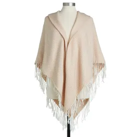 Blanket Wrap Shawl - Camel/Cream