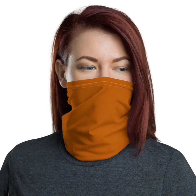 Brown Washable Face Masks Shield, Reusable Neck Warmer Bandana-Made in USA/EU