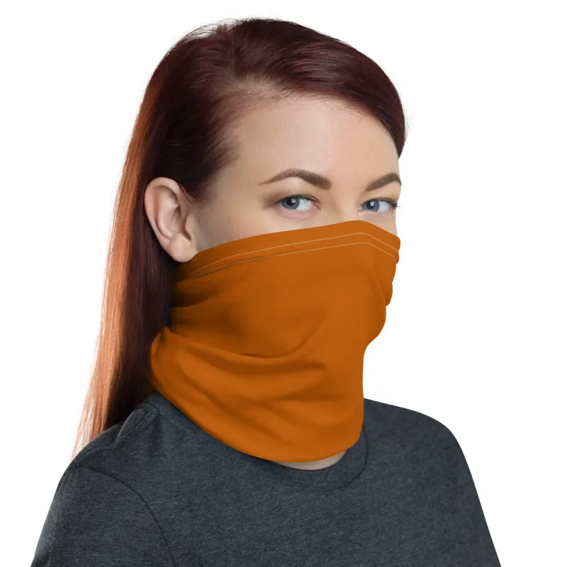 Brown Washable Face Masks Shield, Reusable Neck Warmer Bandana-Made in USA/EU