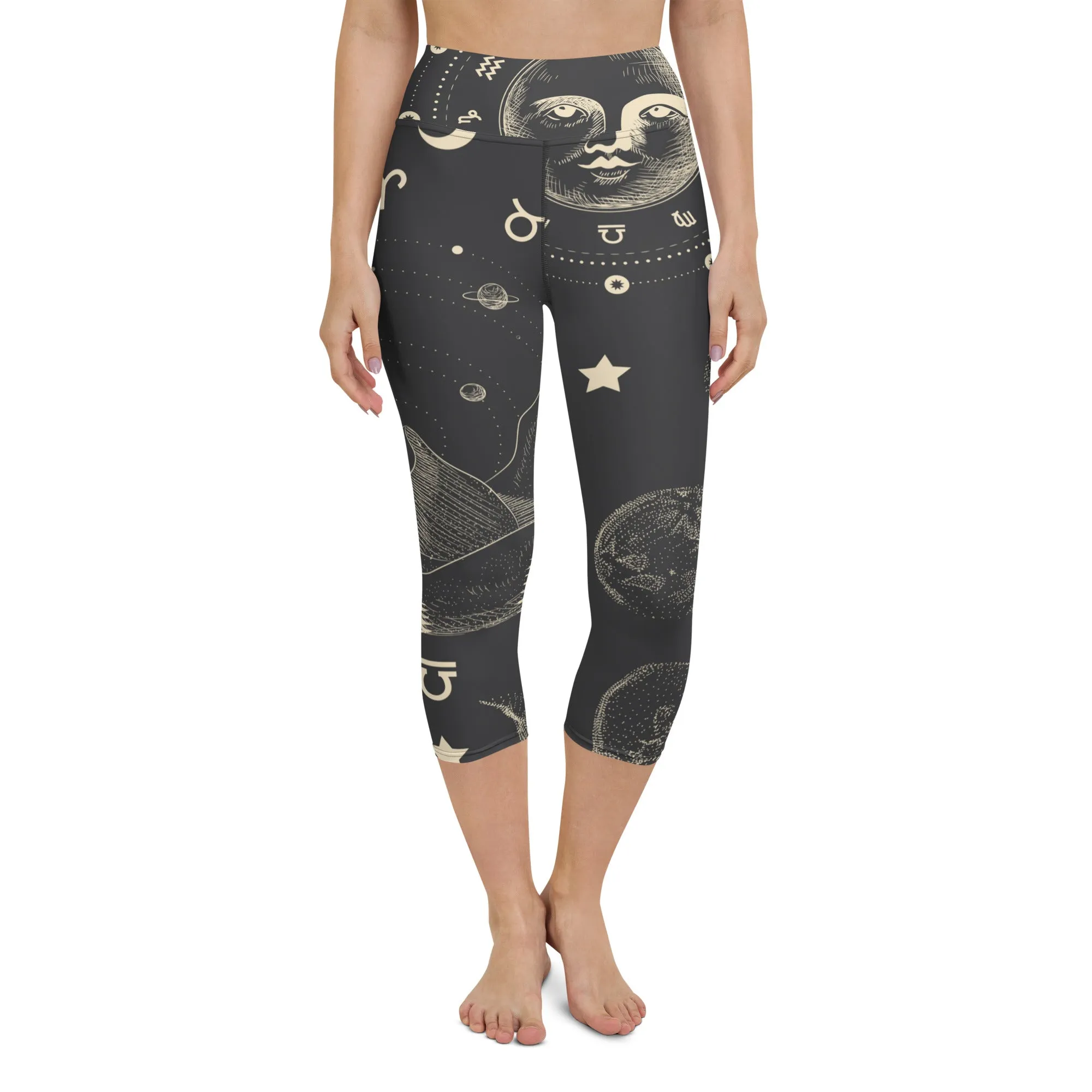 Celestial Yoga Capri Leggings | Fitness Capri Leggings lioness-love