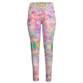 Colourful Whispers High Waist Leggings With Side Pockets up to 6 XL