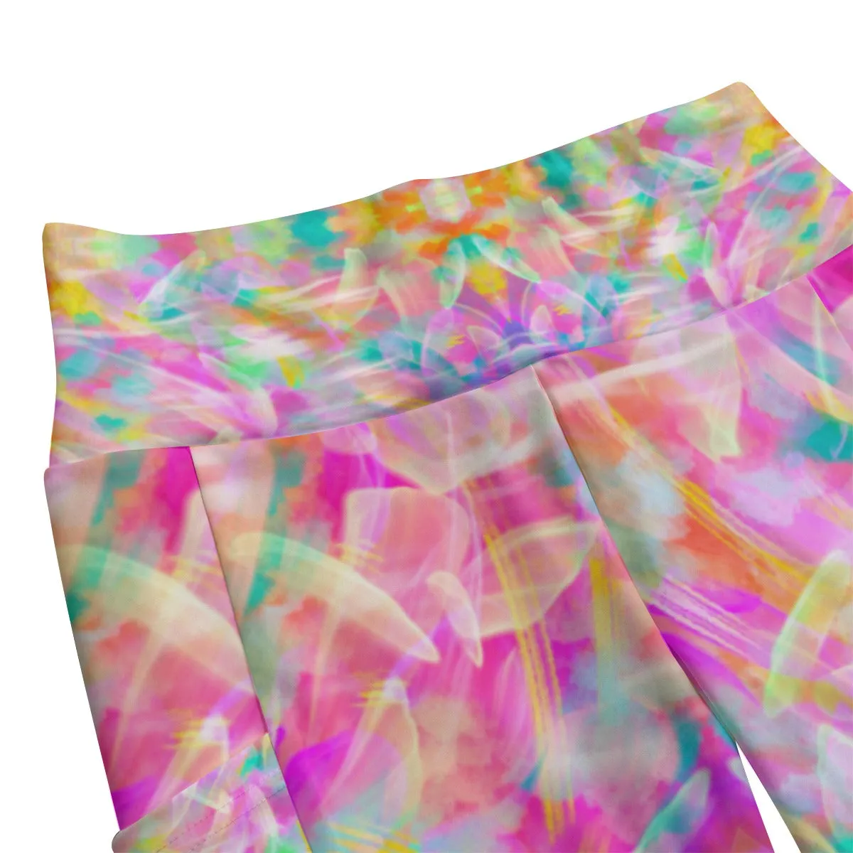 Colourful Whispers High Waist Leggings With Side Pockets up to 6 XL