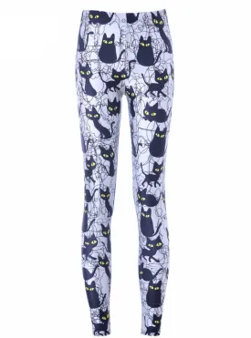 Cute Cartoon Black Cat Pant Capris