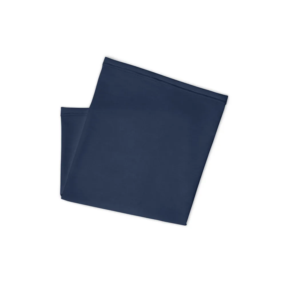 Dark Blue Face Mask Shield, Reusable Washable Headband Bandana-Made in USA/EU