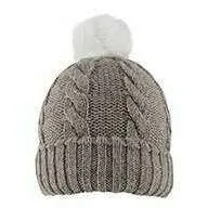 Dents Cable Knit Pom Hat - Oatmeal