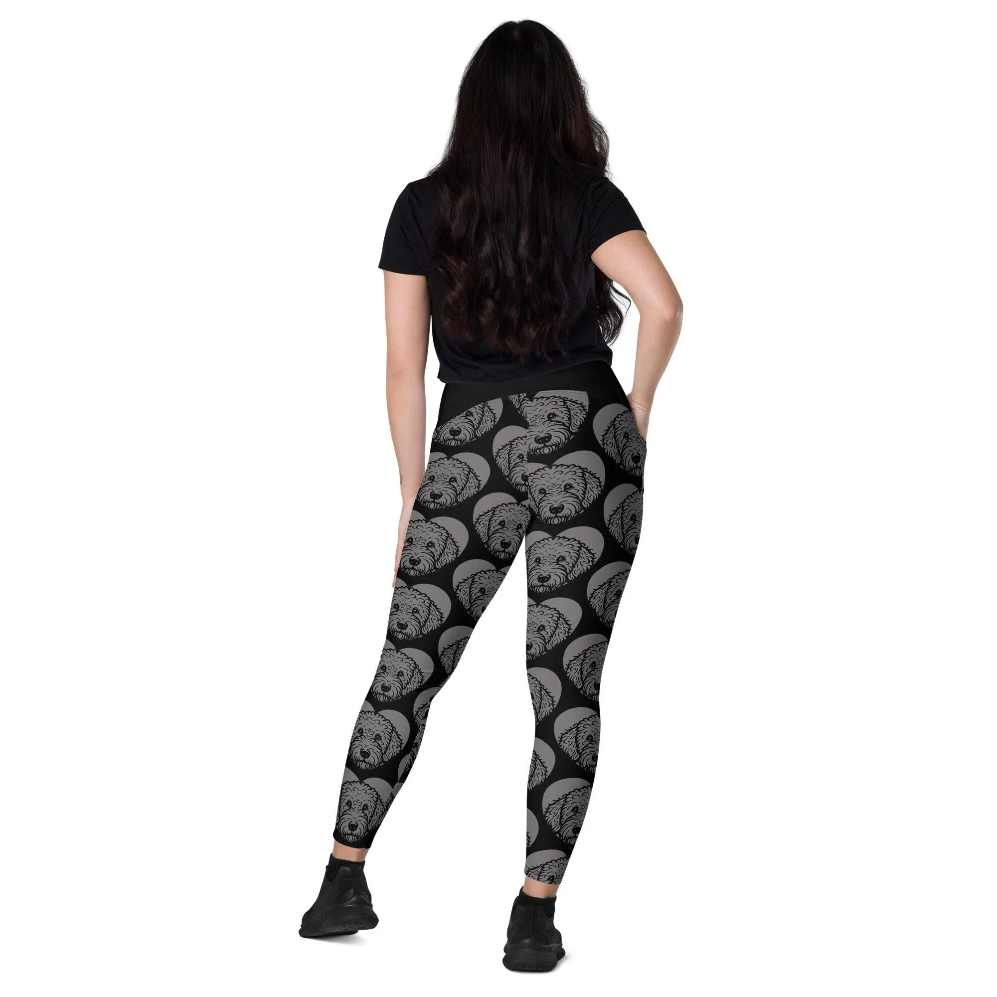 DOG BREED LEGGINGS with pockets - LAGOTTO ROMAGNOLO - HERTTAHOUND - grey