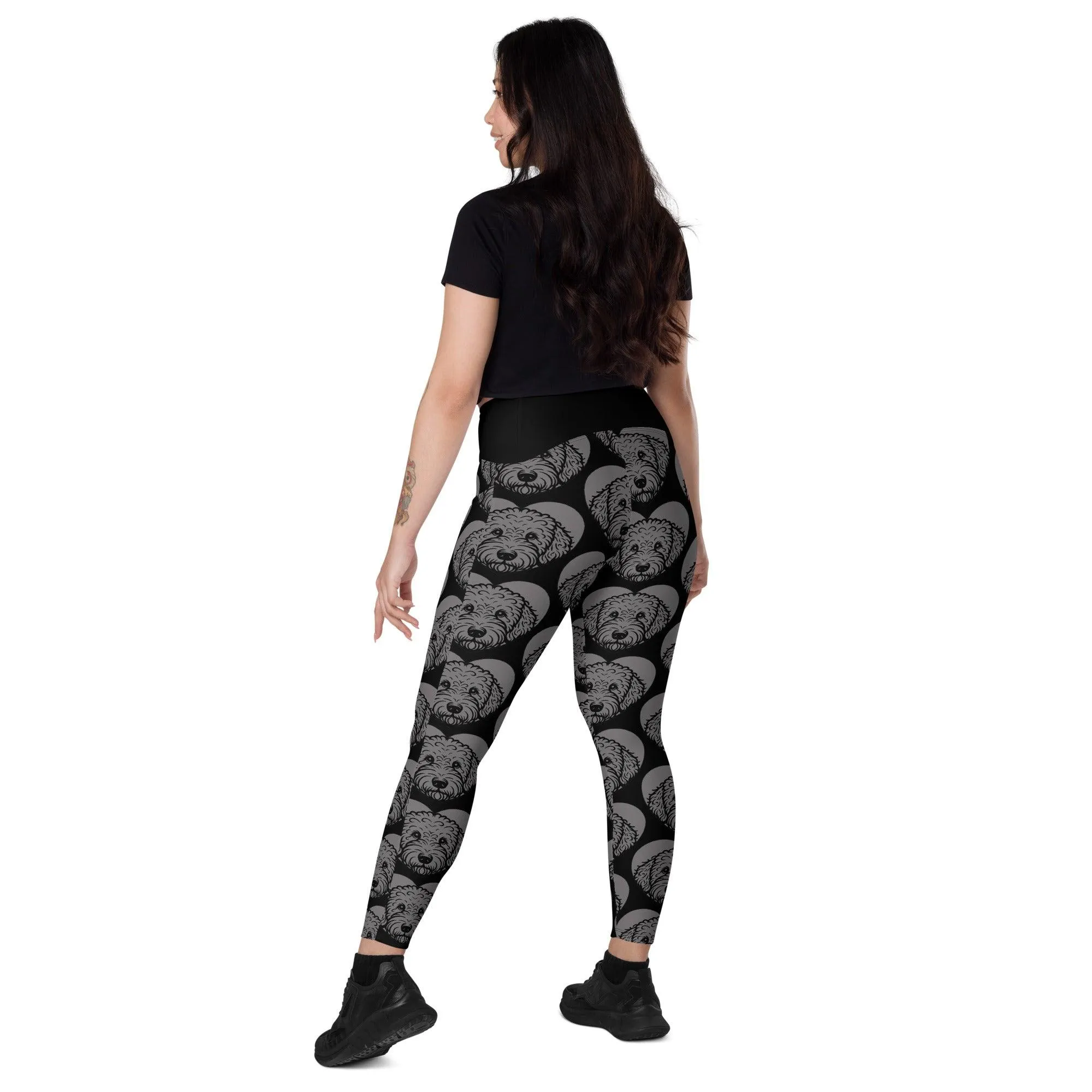 DOG BREED LEGGINGS with pockets - LAGOTTO ROMAGNOLO - HERTTAHOUND - grey