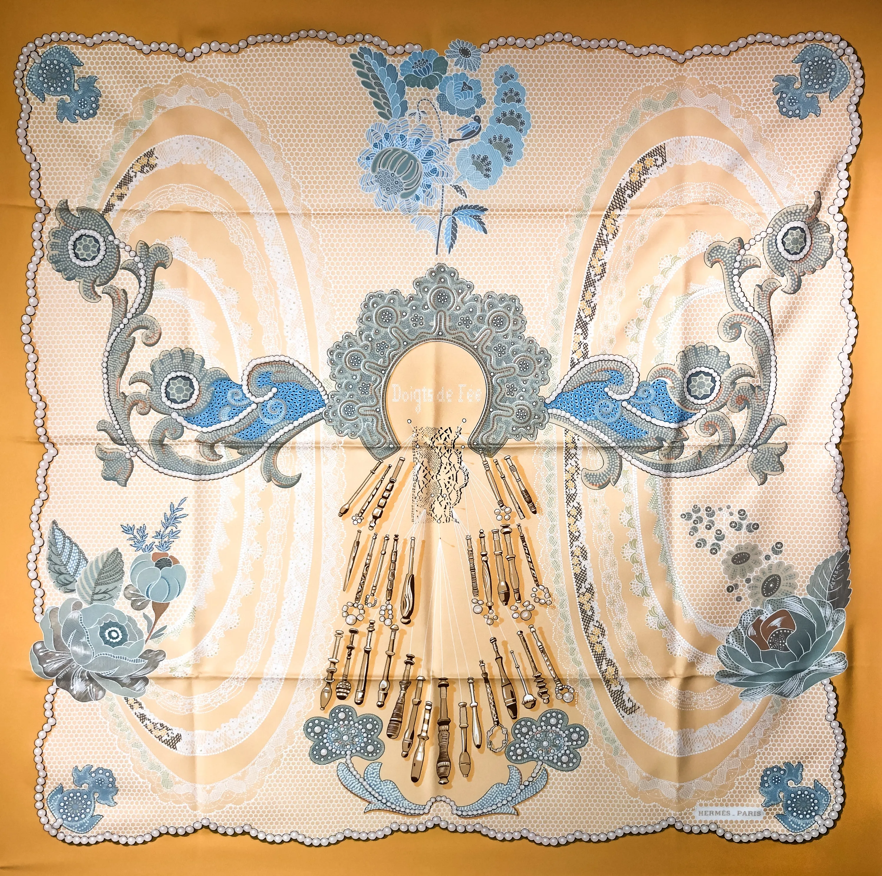 Doigts de Fee Hermes Silk Scarf by Caty Latham