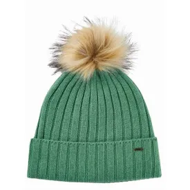 Dubarry Curlew Ladies Faux Fur Bobble Hat - Crab Apple