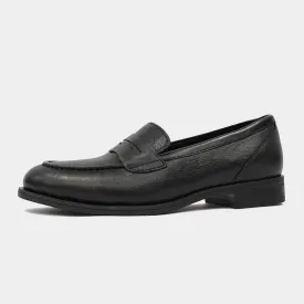 Gala Black Leather Loafers