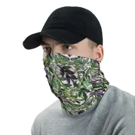 Green Tropical Leaf Face Masks, Mouth Neck Coverings Bandana Scarf -Made in USA/EU