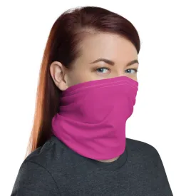 Hot Pink Washable Face Mask Shield, Reusable Neck Warmer Bandana, Headband-Made in USA/EU