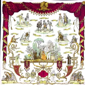 La Comedie Italienne Hermes Scarf by Philippe Ledoux 90 cm Silk Jacquard | GRAIL