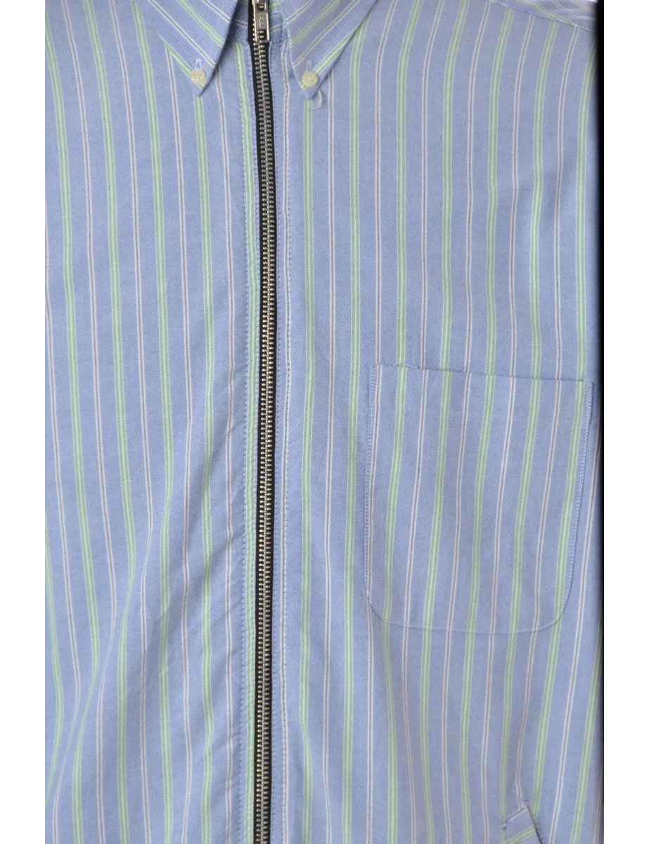 Label Stripy Pattern Summer Shacket