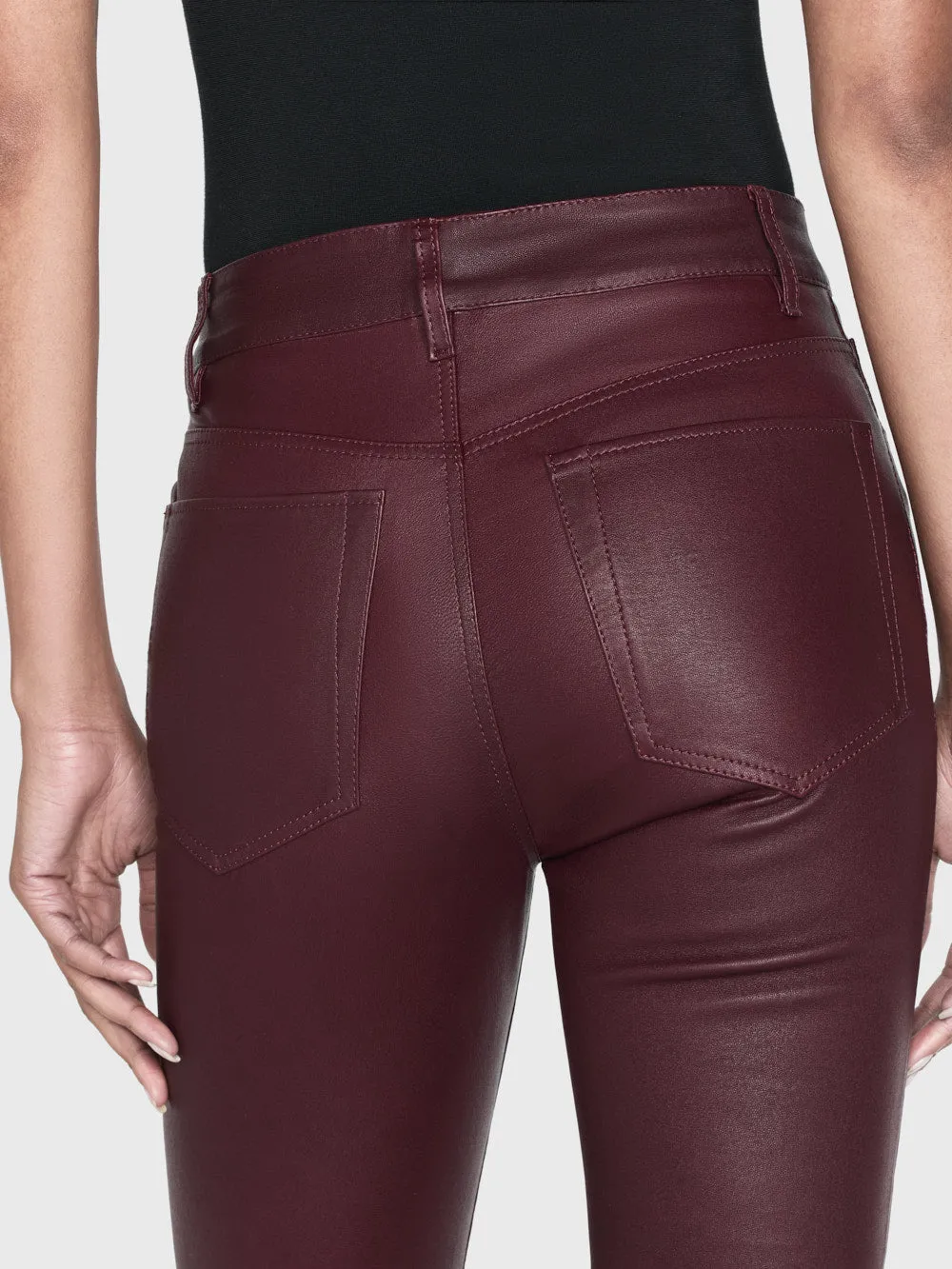 Leather Le Crop Mini Boot -- Wine