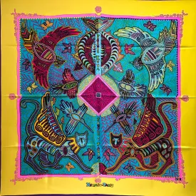 Legende Kuna Peuple de Panama Hermes Scarf by Pauwels 90 cm Silk