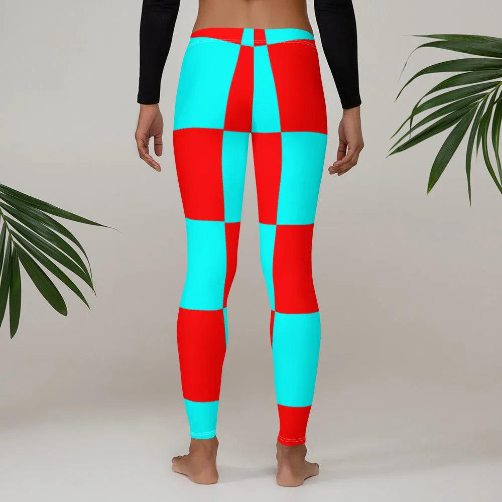 Leggings Teal and Red