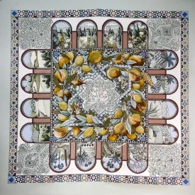 Les Jardins D' Andalousie Hermes Scarf by Aline Honore 90 cm Silk Twill w/Box