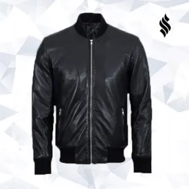 Men Biker Bomber Jacket