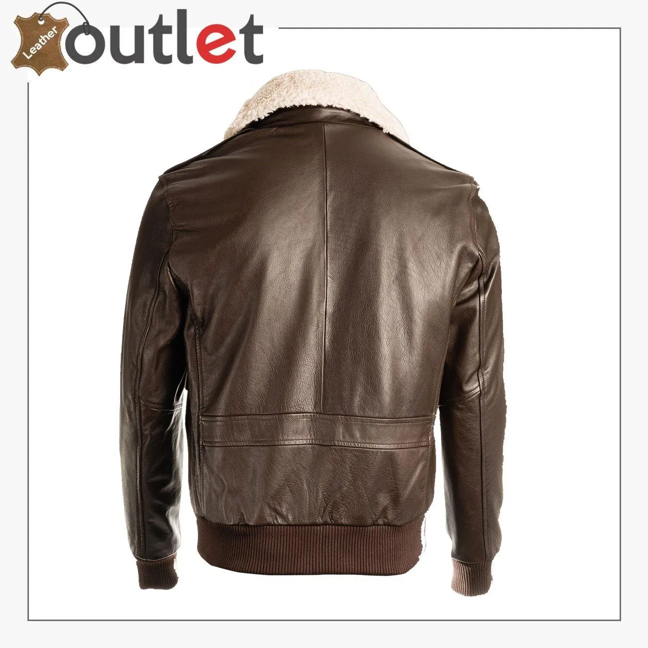 Men Brown Pilot Bomber Jacket