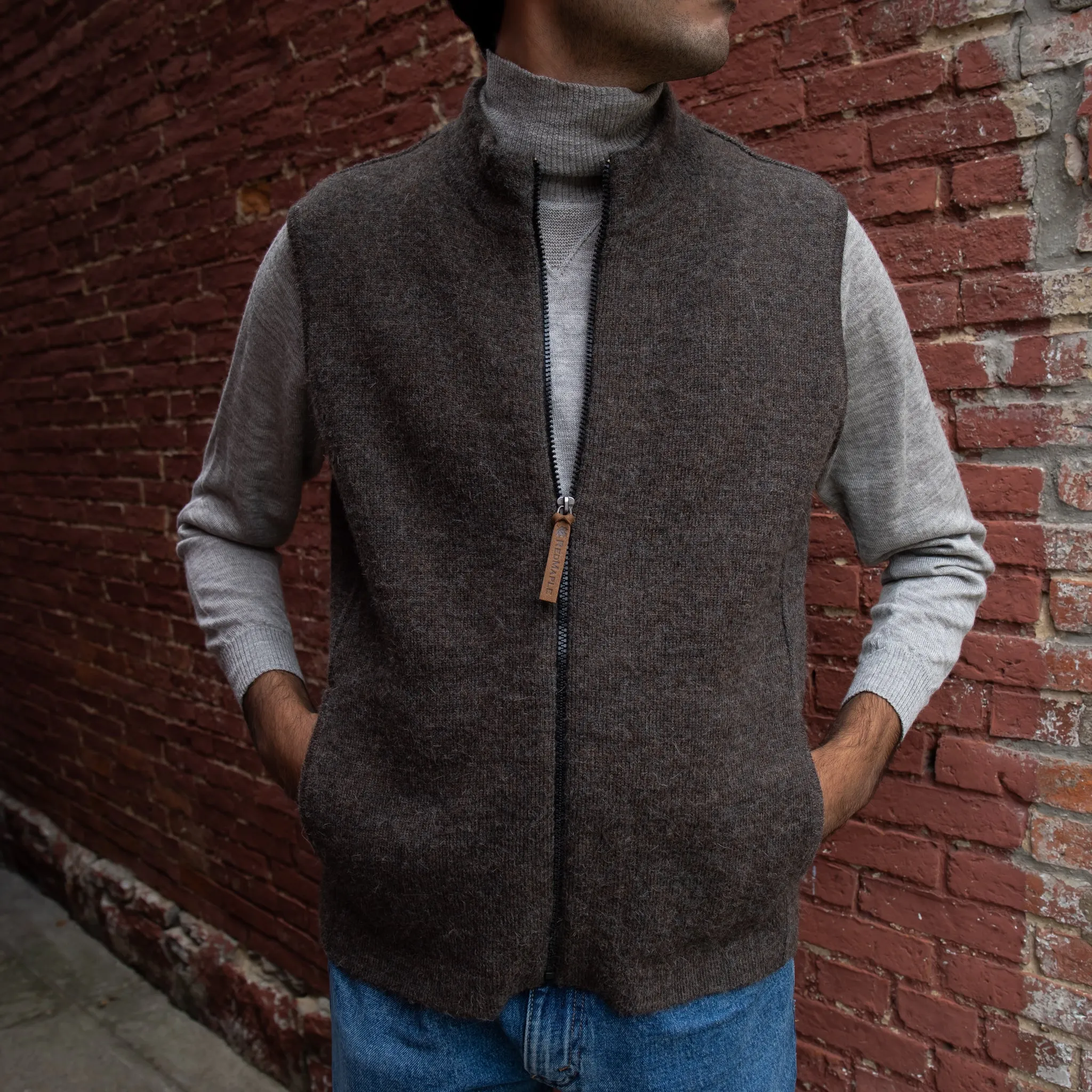 Men's Bucksport Zip Alpaca Vest