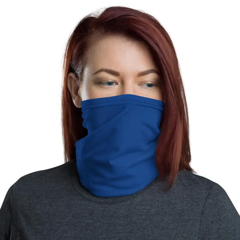 Navy Blue Face Mask Shield, Reusable Washable Headband Bandana-Made in USA/EU