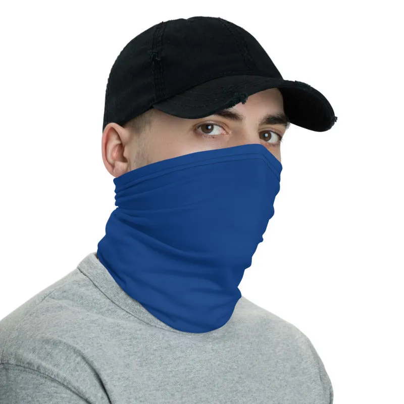 Navy Blue Face Mask Shield, Reusable Washable Headband Bandana-Made in USA/EU