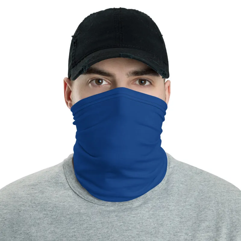 Navy Blue Face Mask Shield, Reusable Washable Headband Bandana-Made in USA/EU