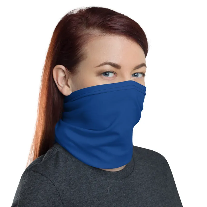 Navy Blue Face Mask Shield, Reusable Washable Headband Bandana-Made in USA/EU