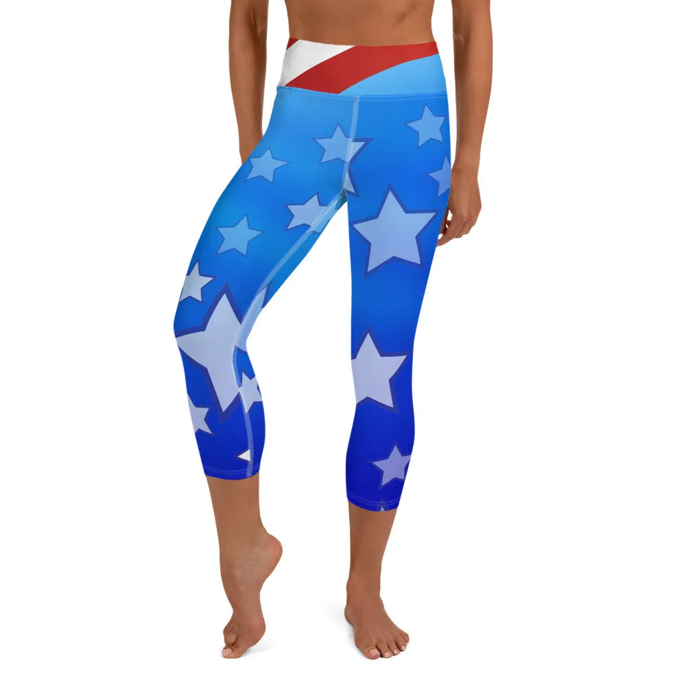 Patriot Yoga Capri Leggings lioness-love