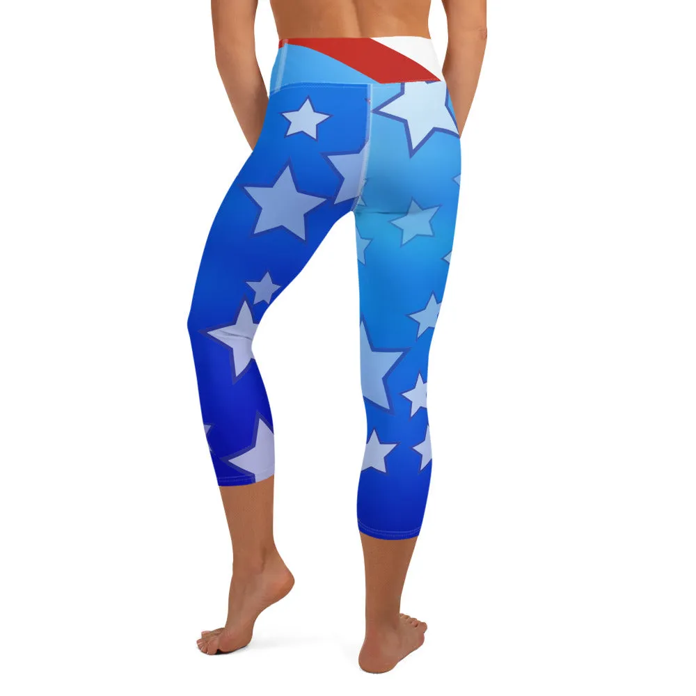 Patriot Yoga Capri Leggings lioness-love