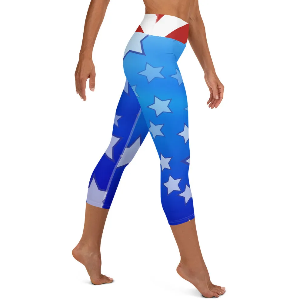 Patriot Yoga Capri Leggings lioness-love