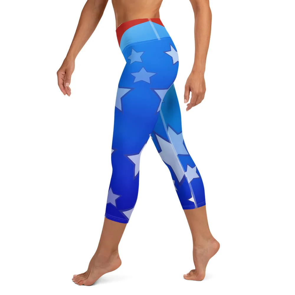 Patriot Yoga Capri Leggings lioness-love