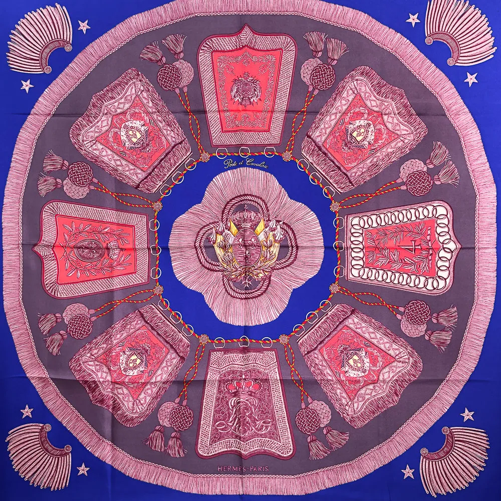 Poste et Cavalerie Hermes Scarf by Joachim Metz 90 cm Silk