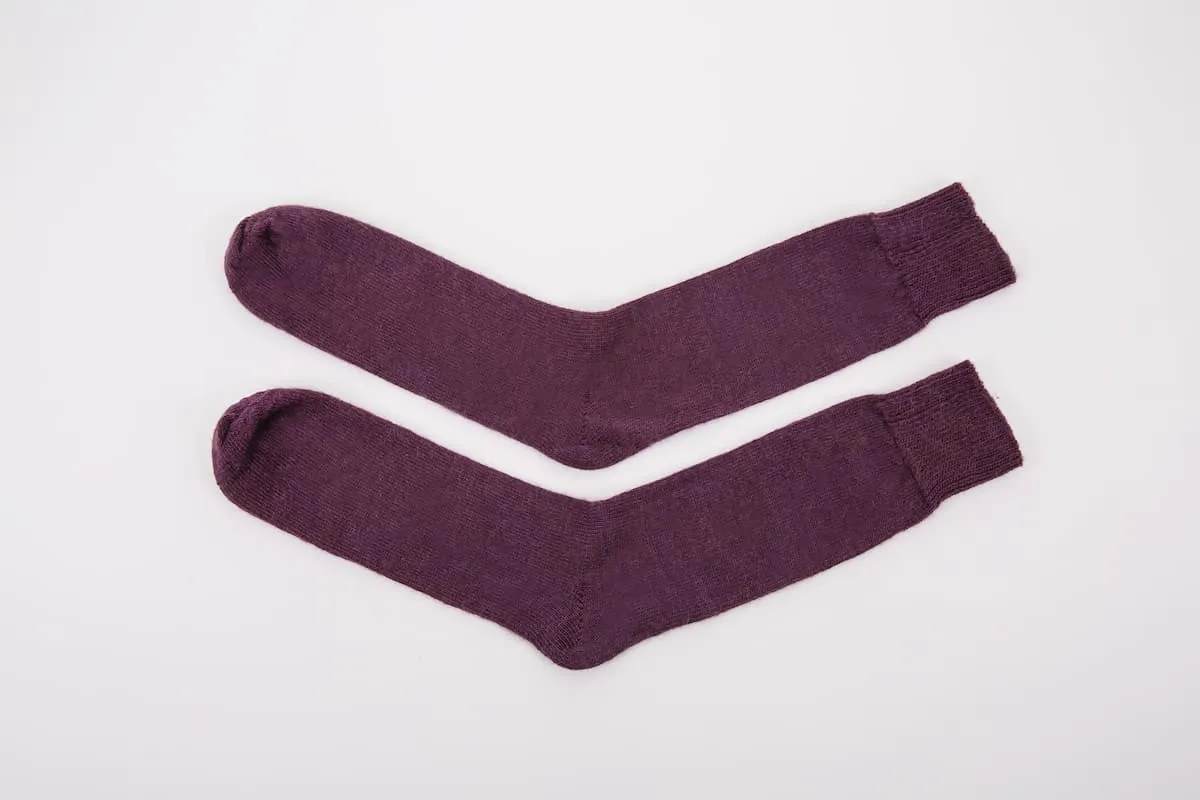 Purple Alpaca Everyday Socks  - Made in Britain