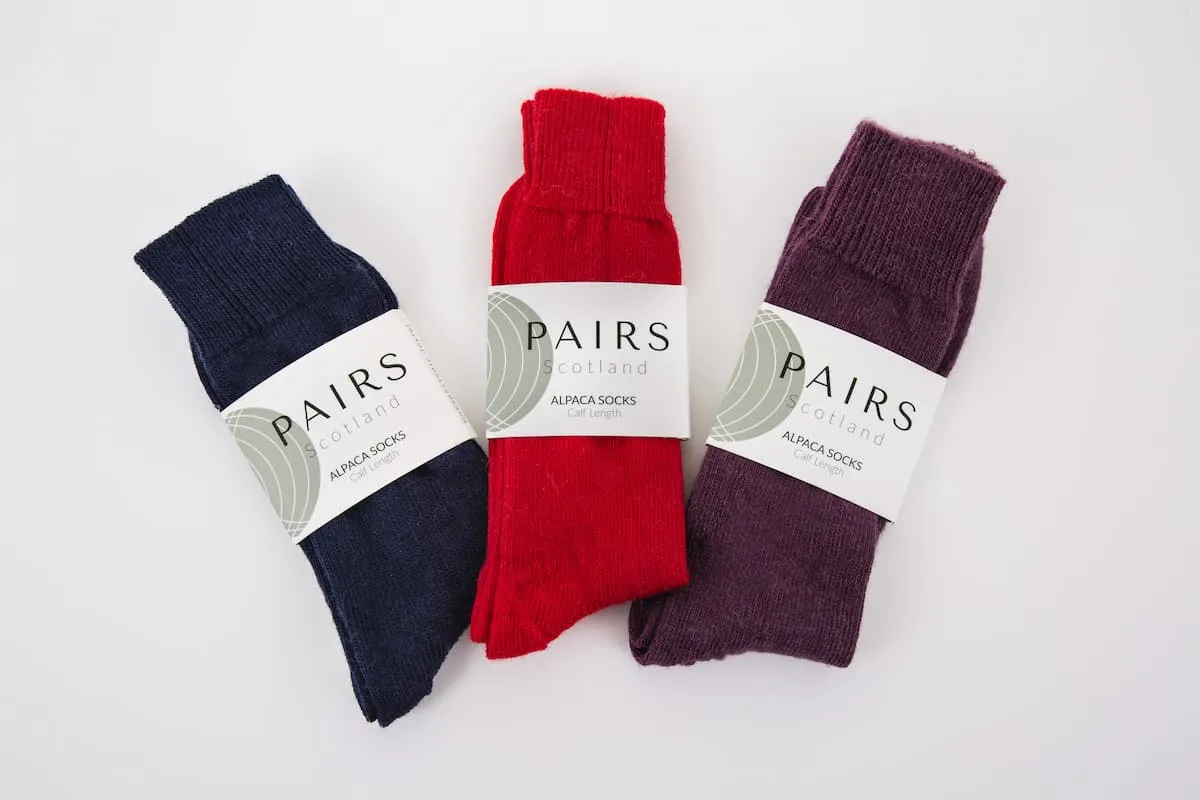 Purple Alpaca Everyday Socks  - Made in Britain