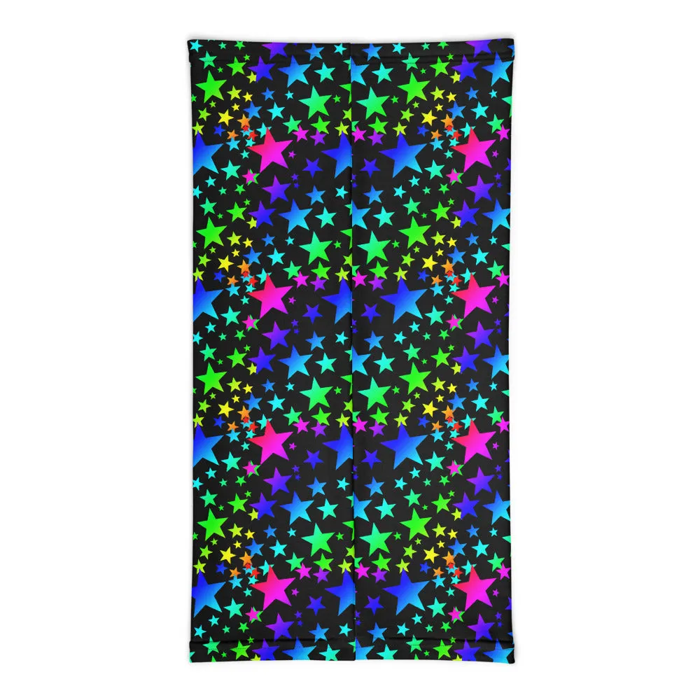 Rainbow Stars Face Mask, Rainbow Print Best Face Cover Shield, Reusable Washable Bandana-Made in USA/EU