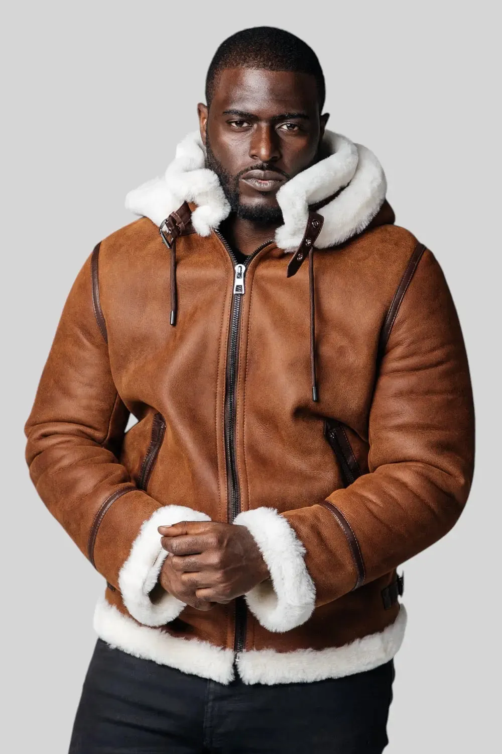 Remo Hooded Sheepskin Jacket