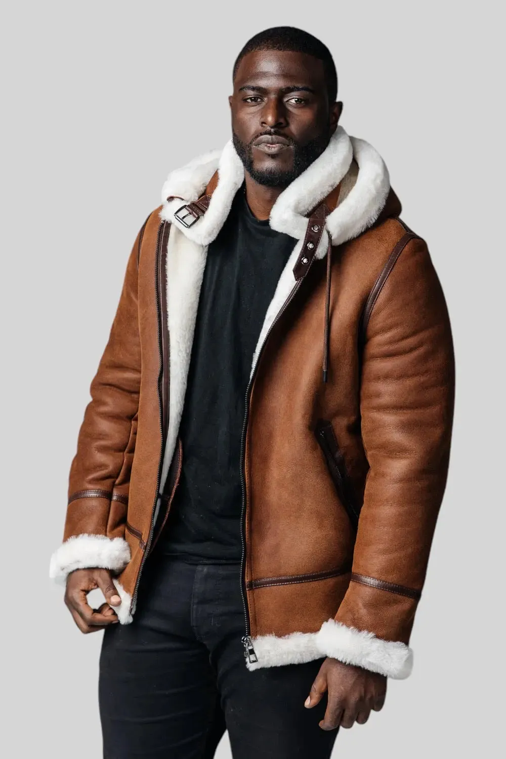 Remo Hooded Sheepskin Jacket