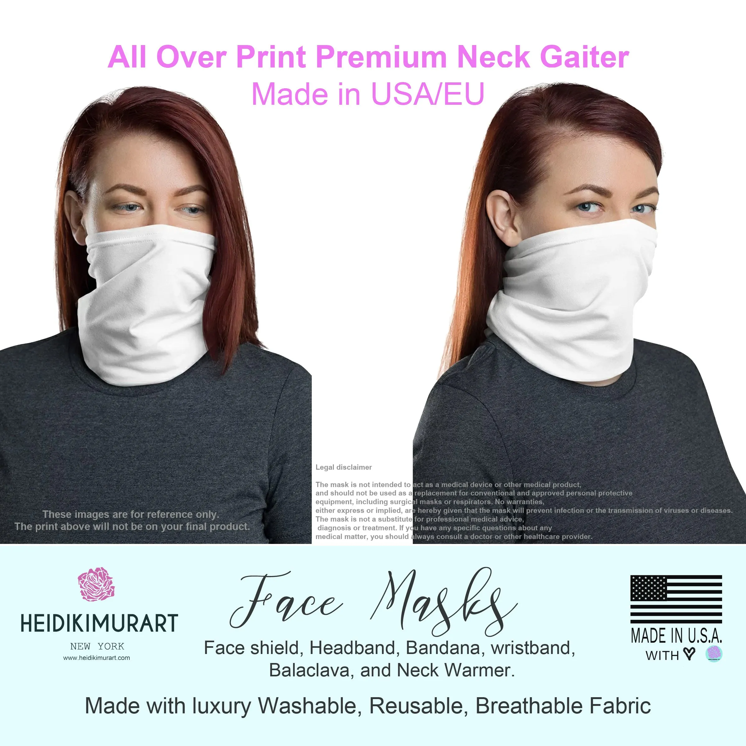 Sexy Pink Lips Neck Gaiter, Funny Washable Reusable Face Mask Coverings-Made in USA/EU