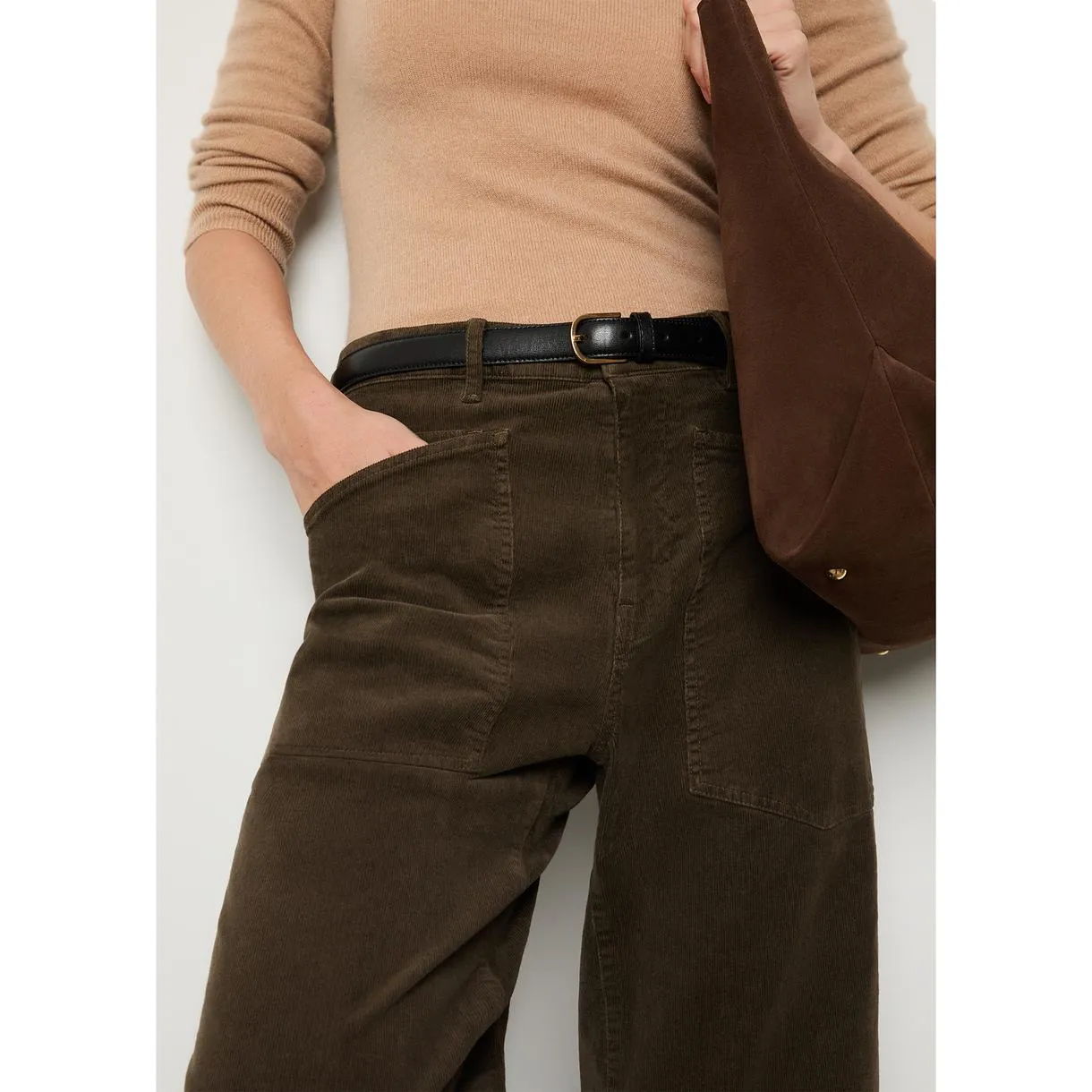 Shon Pant in Corduroy Dark Umber