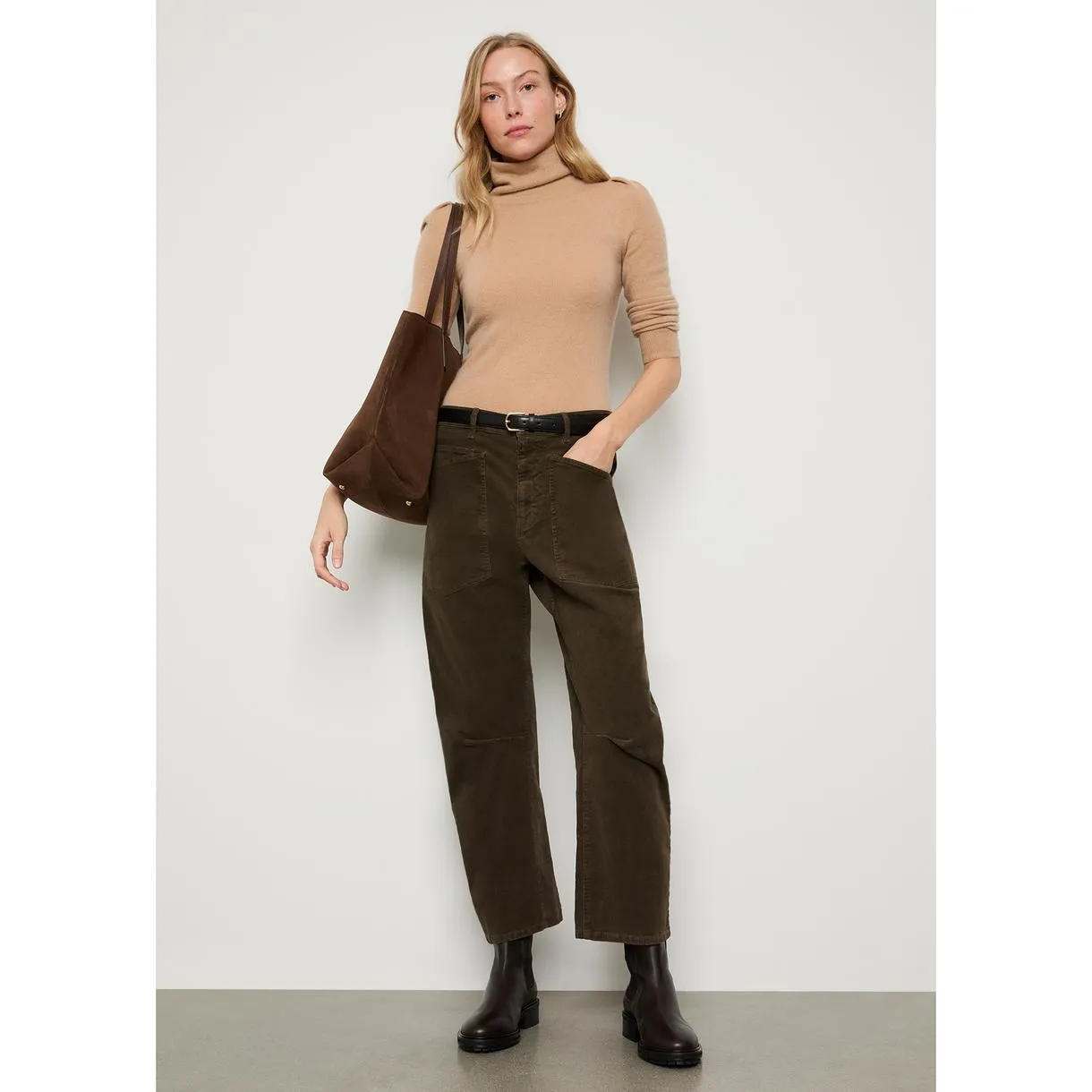 Shon Pant in Corduroy Dark Umber