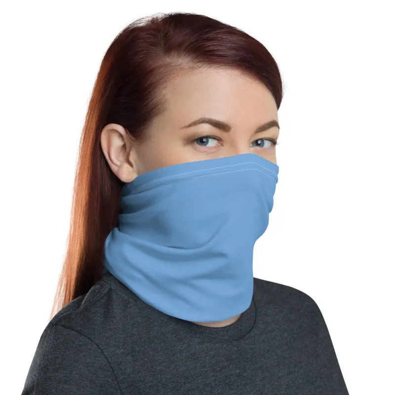 Sweet Blue Face Mask Shield, Reusable Washable Headband Bandana-Made in USA/EU