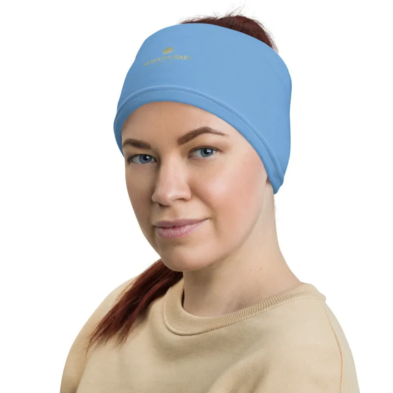 Sweet Blue Face Mask Shield, Reusable Washable Headband Bandana-Made in USA/EU