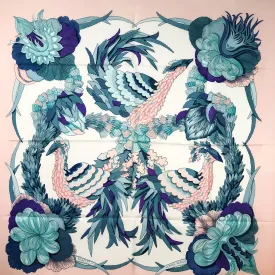 Tahiti Hermes Scarf by Caty Latham 90 cm Silk Twill Early Issue